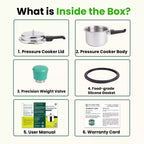 The Indus Valley RapidCuk Tri-ply Stainless Steel Pressure Cooker, Premium Quality, 3 Layer Thick Body, Heavy Bottom, 100% Safe, ISI Certified, Induction & Gas, 2/3/5L