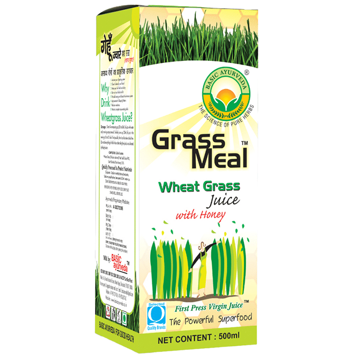 Basic Ayurveda Grass Meal Wheat Grass Juice with Honey