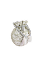 Masq Green & White Embellished Embroidered Potli Clutch - Distacart