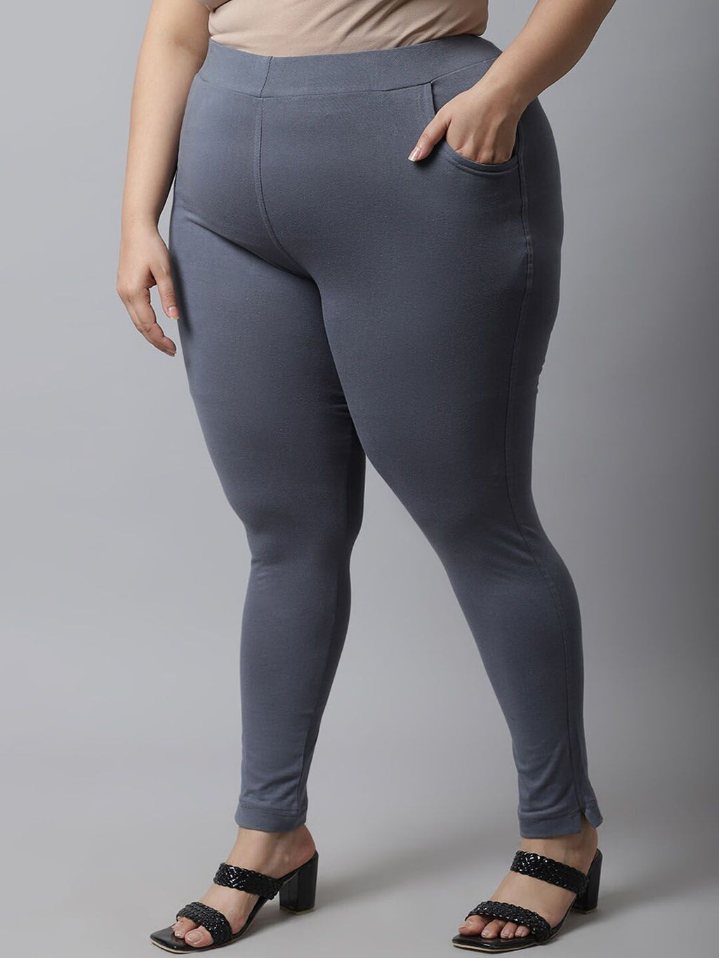 TAG 7 Women Plus Size Cotton Ankle Length Leggings