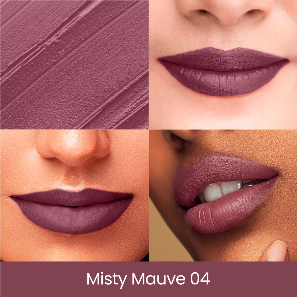 Swiss Beauty Pure Creamy Matte Lipstick - 04 Misty Mauve - Distacart