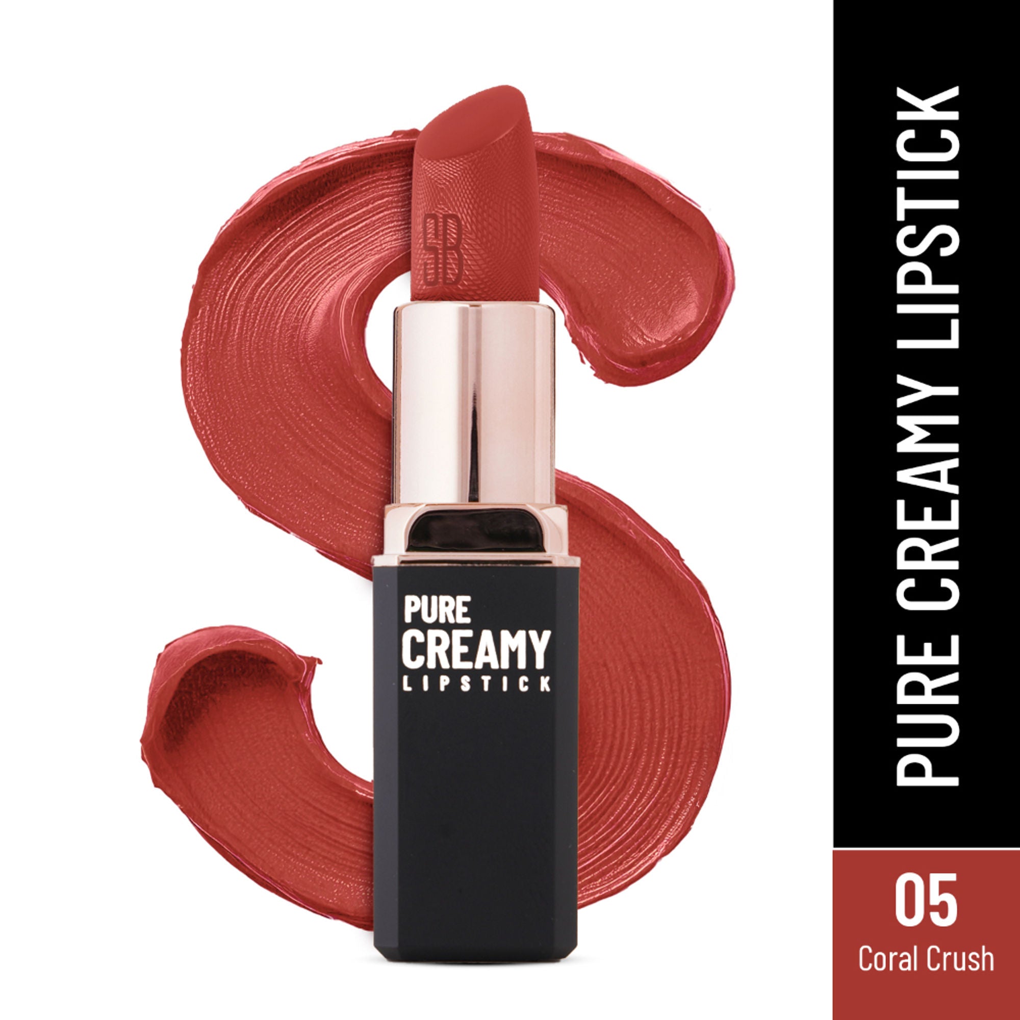 Swiss Beauty Pure Creamy Matte Lipstick - 05 Coral Crush