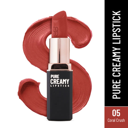 Swiss Beauty Pure Creamy Matte Lipstick - 05 Coral Crush