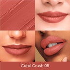 Swiss Beauty Pure Creamy Matte Lipstick - 05 Coral Crush - Distacart