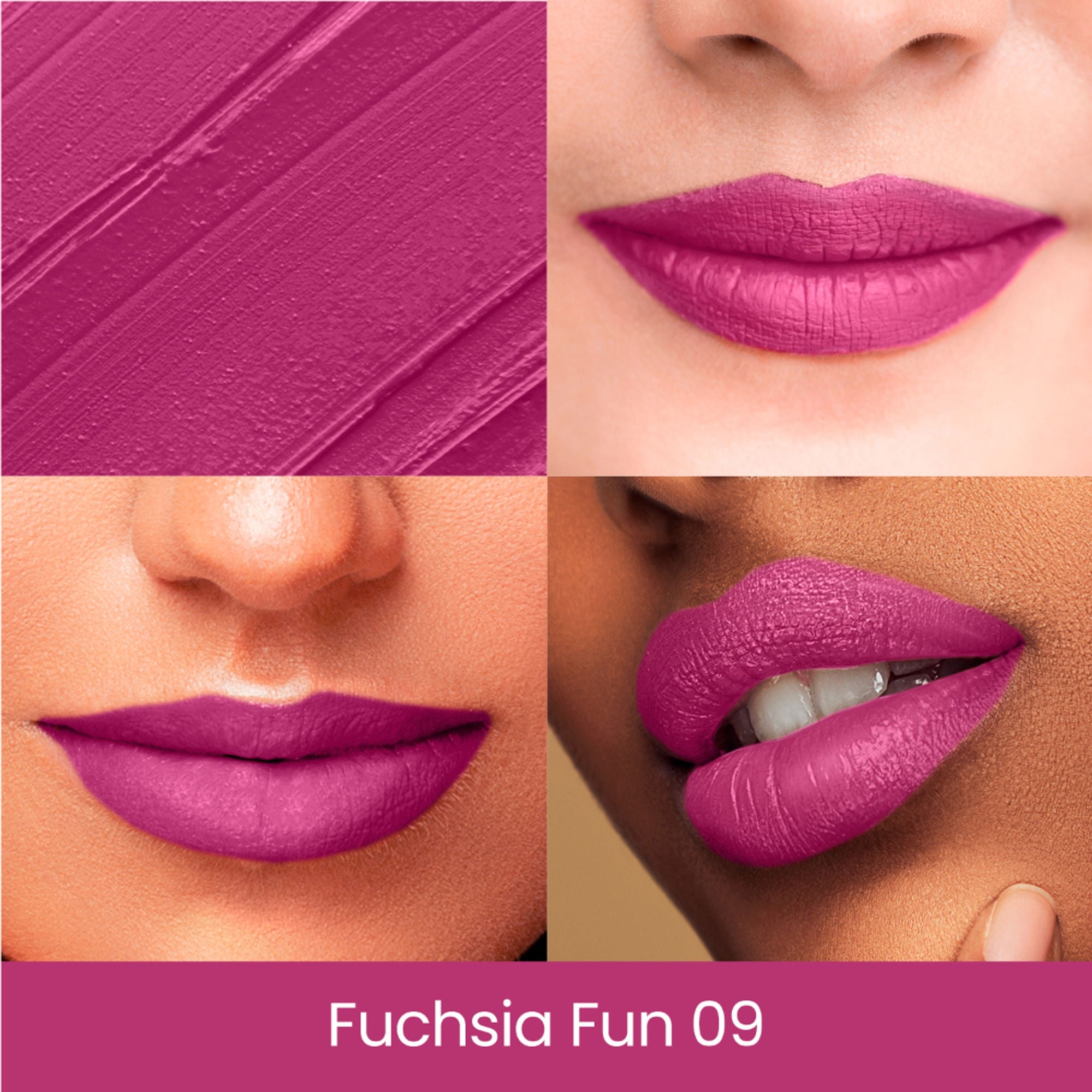 Swiss Beauty Pure Creamy Matte Lipstick - 09 Fuchsia Fun - Distacart
