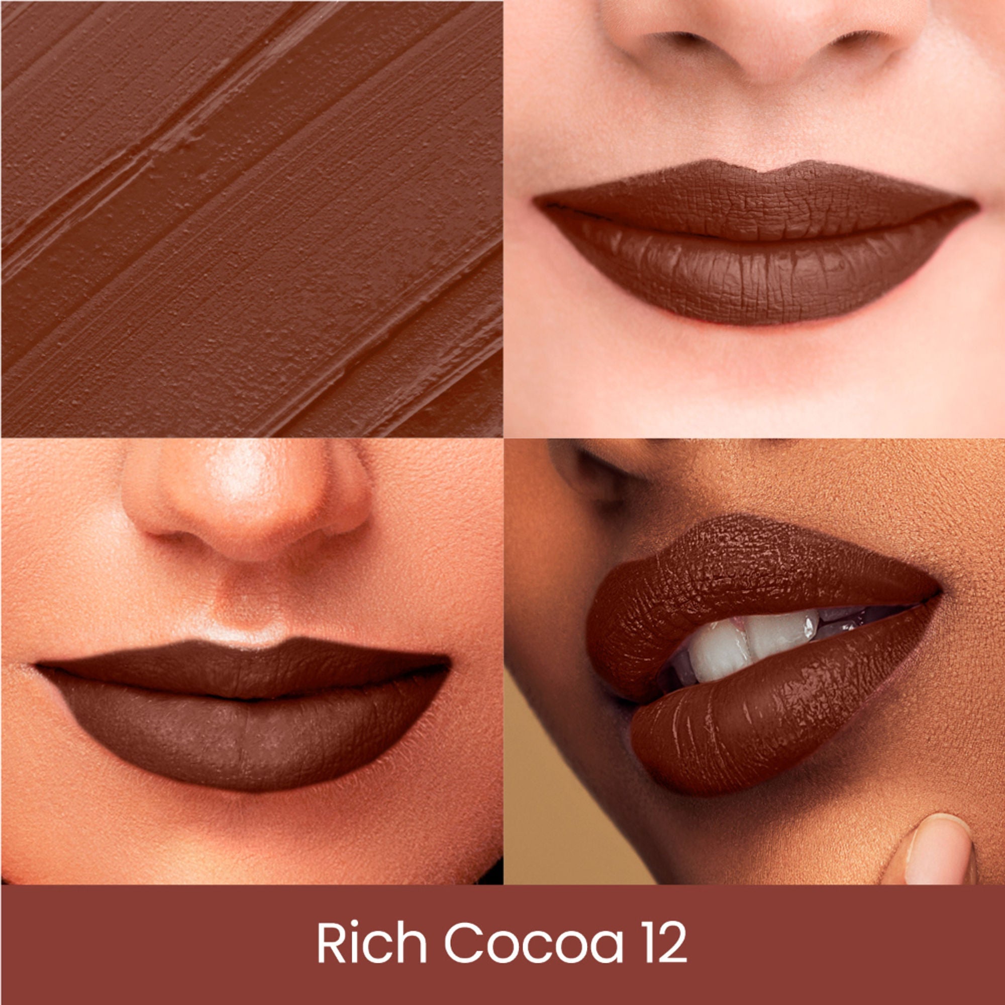 Swiss Beauty Pure Creamy Matte Lipstick - 12 Rich Cocoa - Distacart