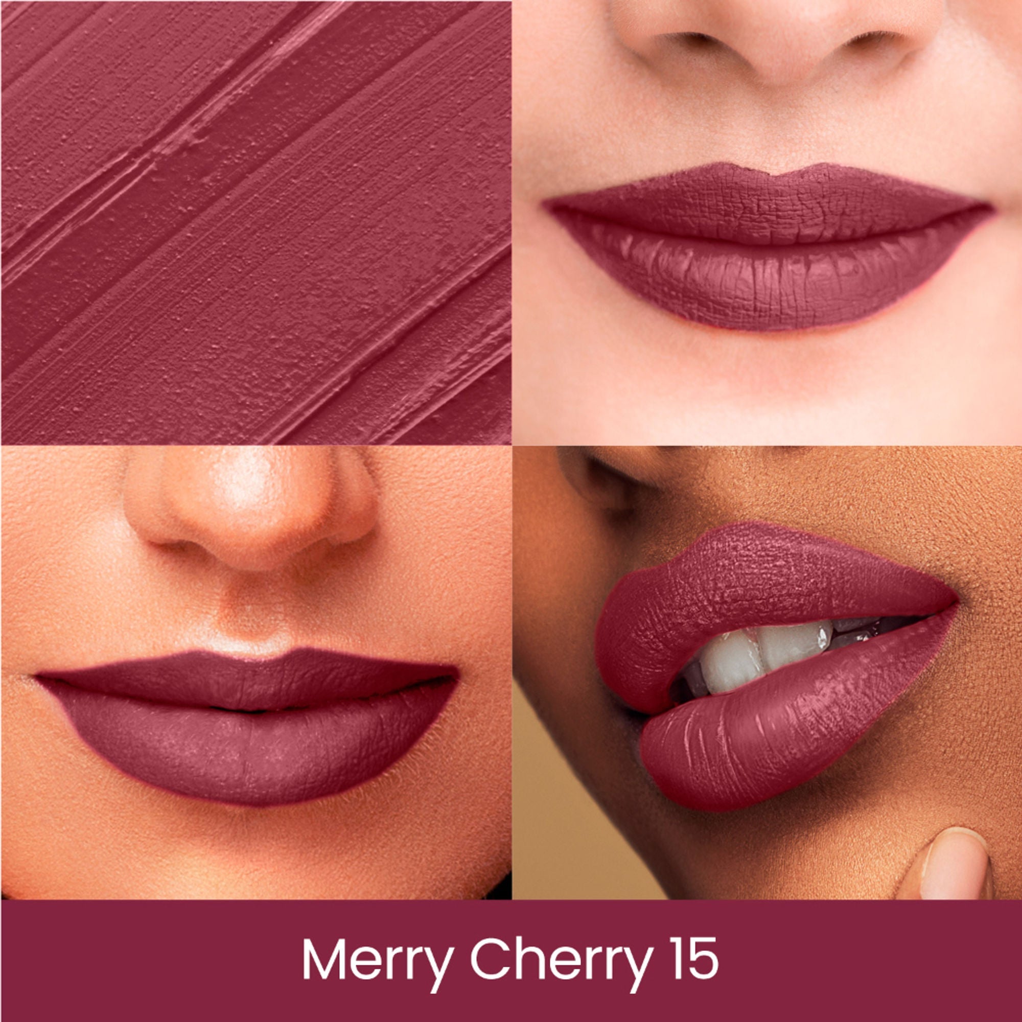 Swiss Beauty Pure Creamy Matte Lipstick - 15 Merry Cherry - Distacart