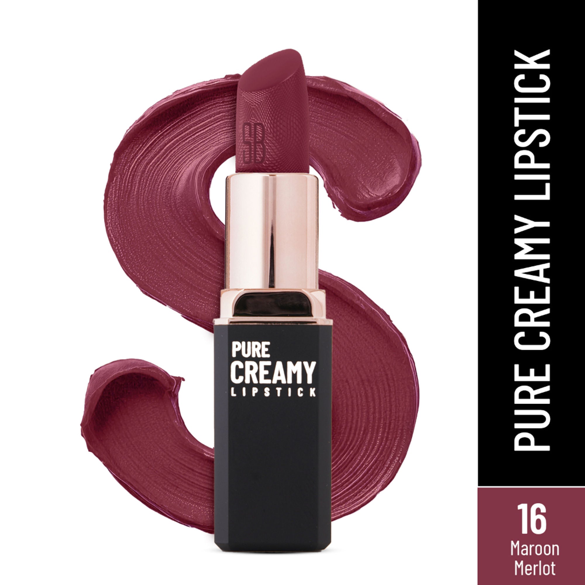 Swiss Beauty Pure Creamy Matte Lipstick - 16 Maroon Merlot