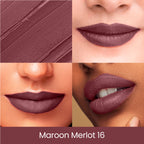 Swiss Beauty Pure Creamy Matte Lipstick - 16 Maroon Merlot - Distacart
