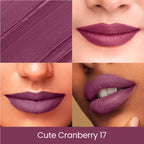 Swiss Beauty Pure Creamy Matte Lipstick - 17 Cute Cranberry - Distacart