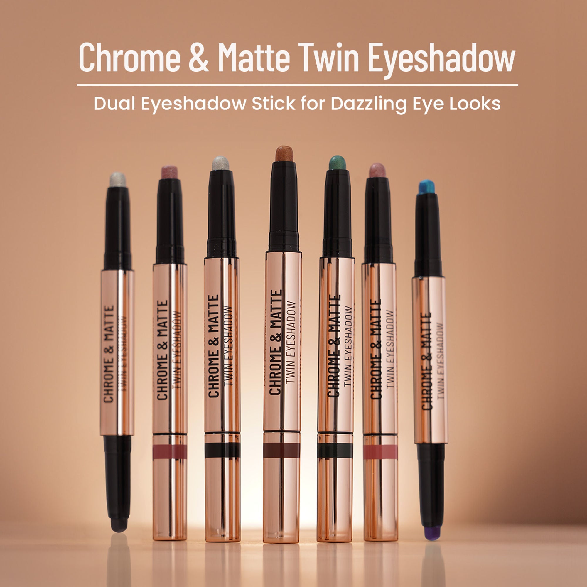 Swiss Beauty Chrome & Matte Twin Eyeshadow - 01 Night Skies - Distacart