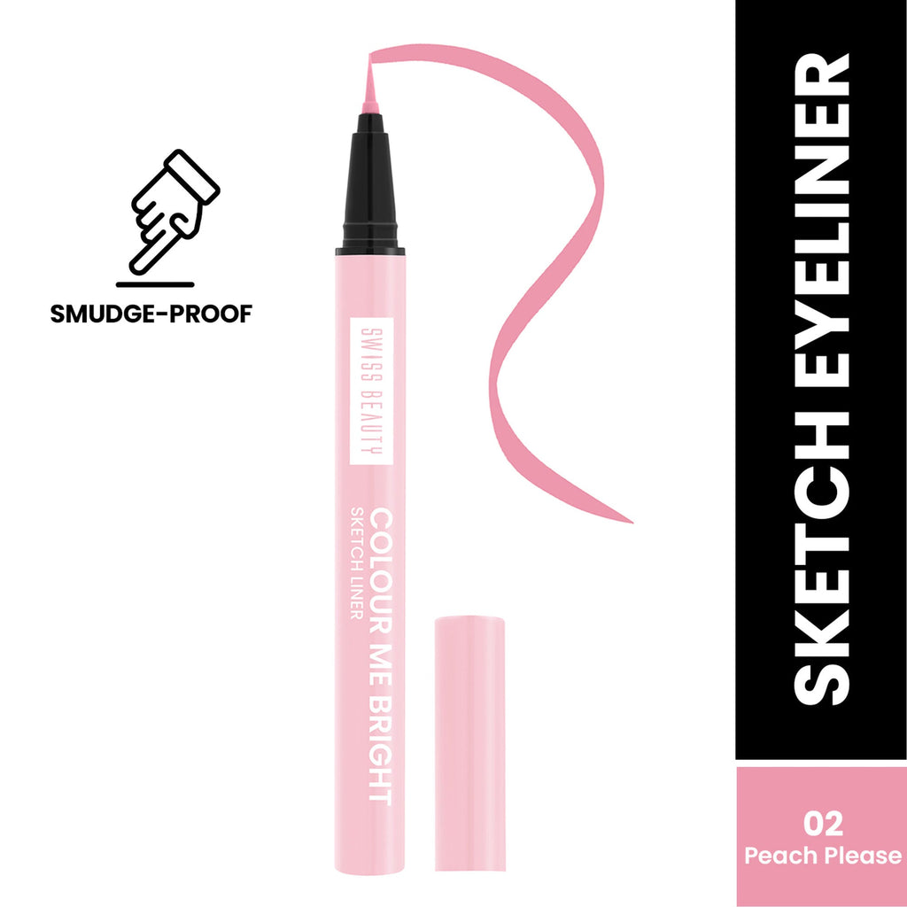 Swiss Beauty Colour Me Bright Sketch Eyeliner - 02 Peach Please