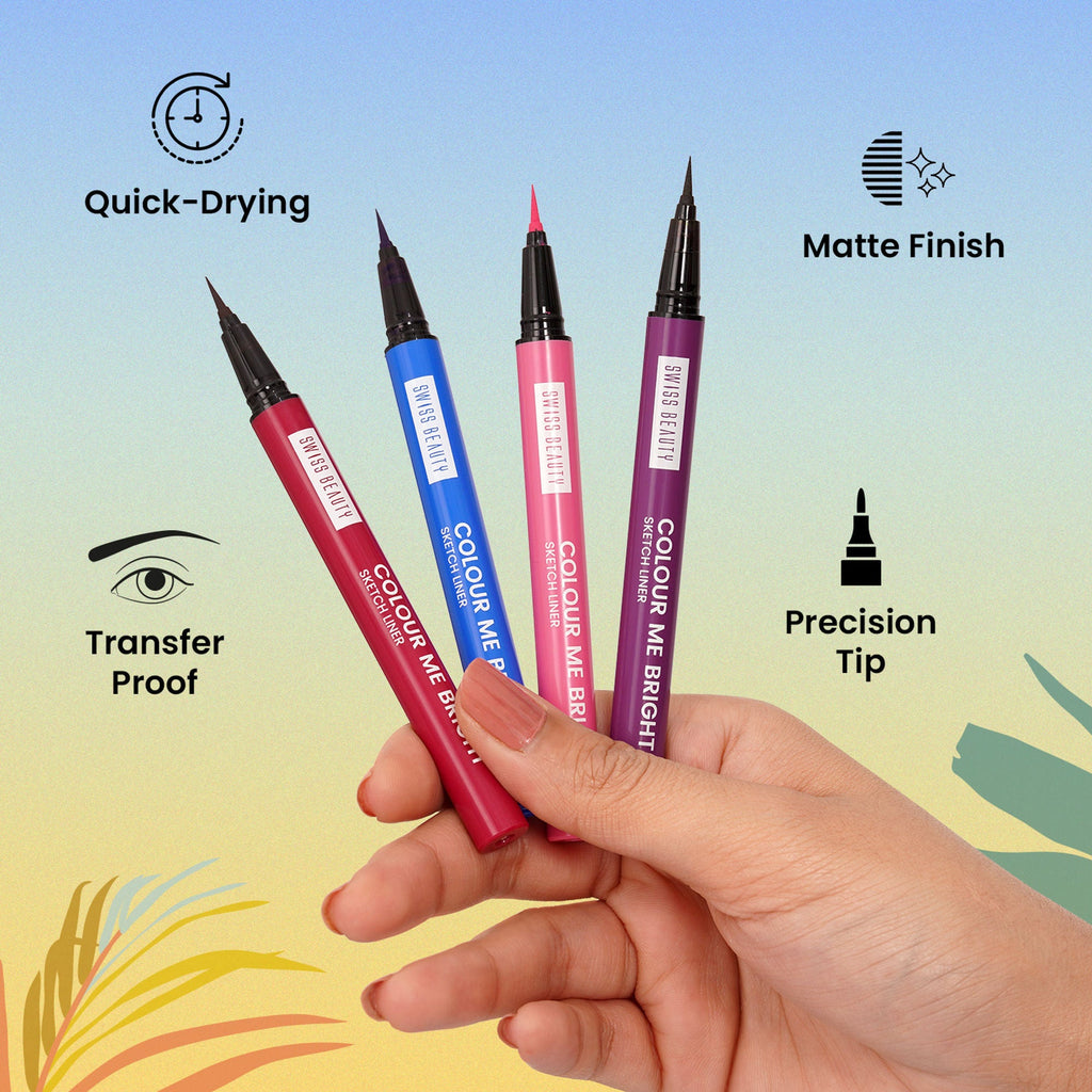 Swiss Beauty Colour Me Bright Sketch Eyeliner - 02 Peach Please - Distacart