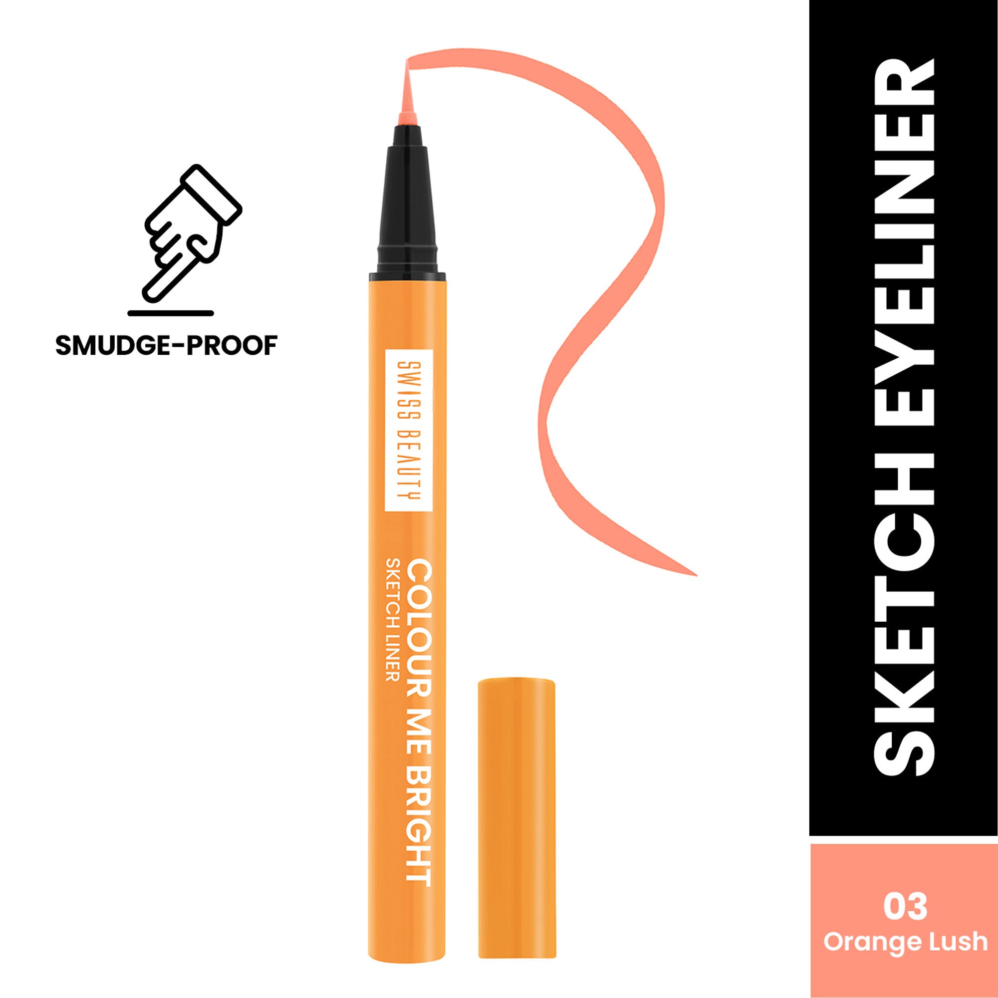 Swiss Beauty Colour Me Bright Sketch Eyeliner - 03 Orange Lush