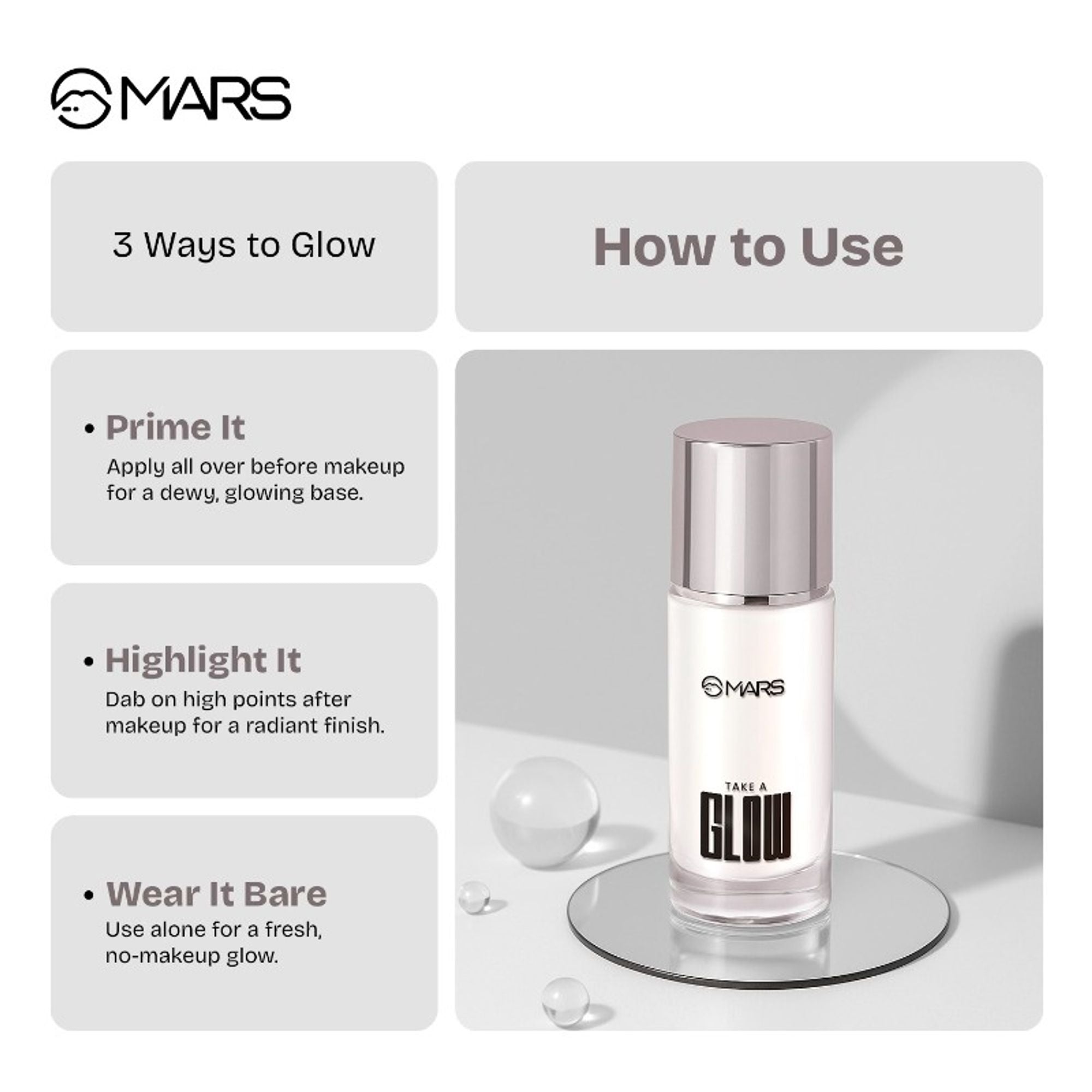 MARS Cosmetics Take A Glow Illuminating Primer - Light Beam