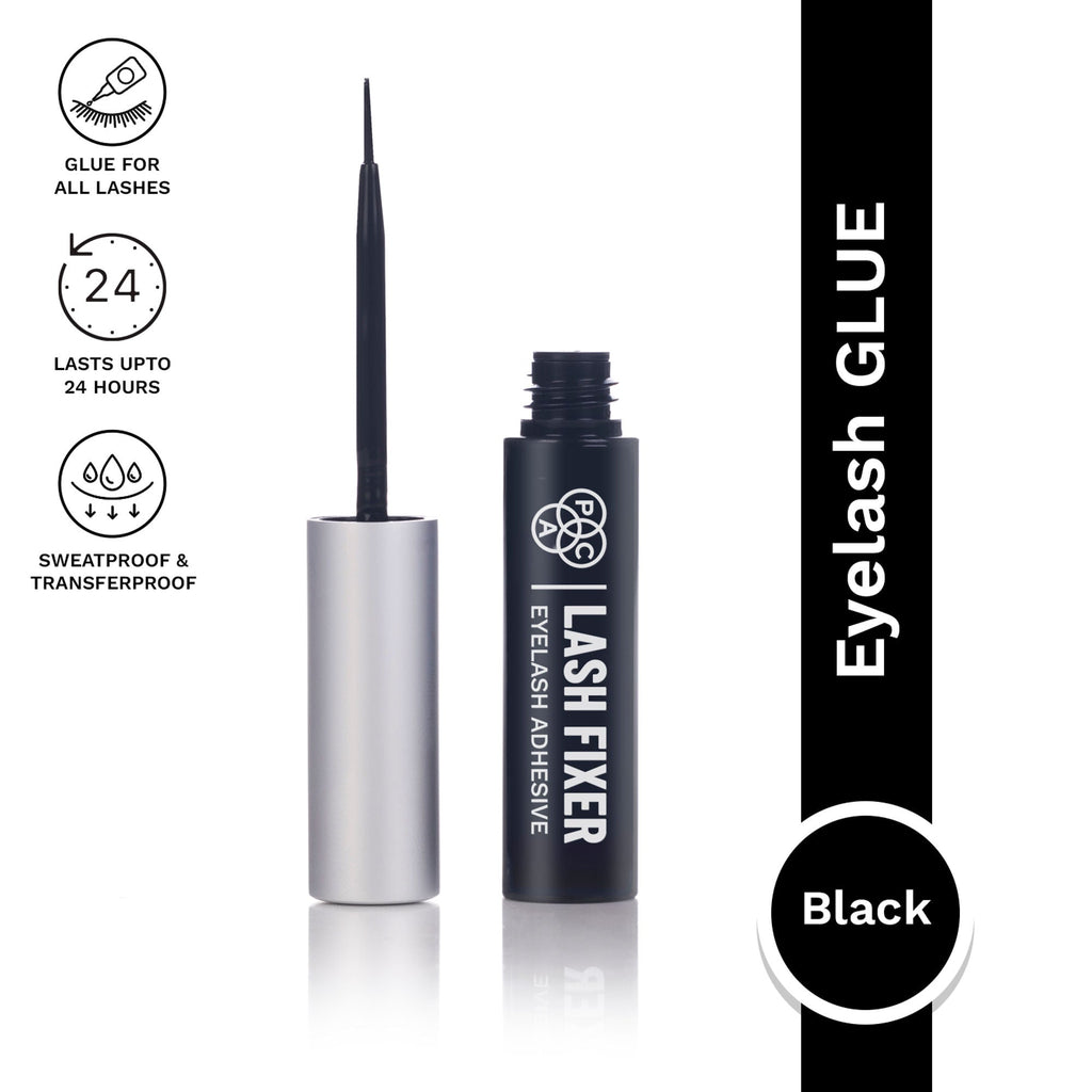 PAC Studio Lash Fixer Eyelash Adhesive Black - 24H Hold, Quick Drying, Waterproof, Ultra Thin Brush