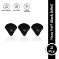 PAC Pizza Puff Black Mini - 99% Soft Natural Cotton, Ideal for Under Eyes & Precise Application