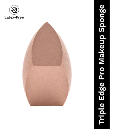 PAC Studio Triple Edge Pro Makeup Sponge - Ultra Soft Micro Fiber, Unique Shape Offers Seamless Coverage