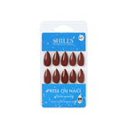shills professional reusable press on nails almond spn621