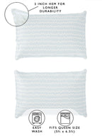 Story@home Arena White & Blue Geometric Printed 180 TC Queen Bedsheet & 2 Pillow Covers - Distacart