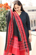 Earthyweaves Black Sambalpuri Dupatta