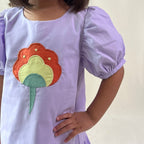 ArthLife Lavender Flower Patch Casual Dress