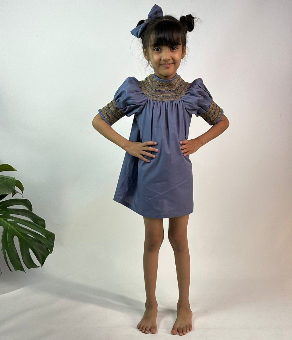 ArthLife Indigo Smocked Dress