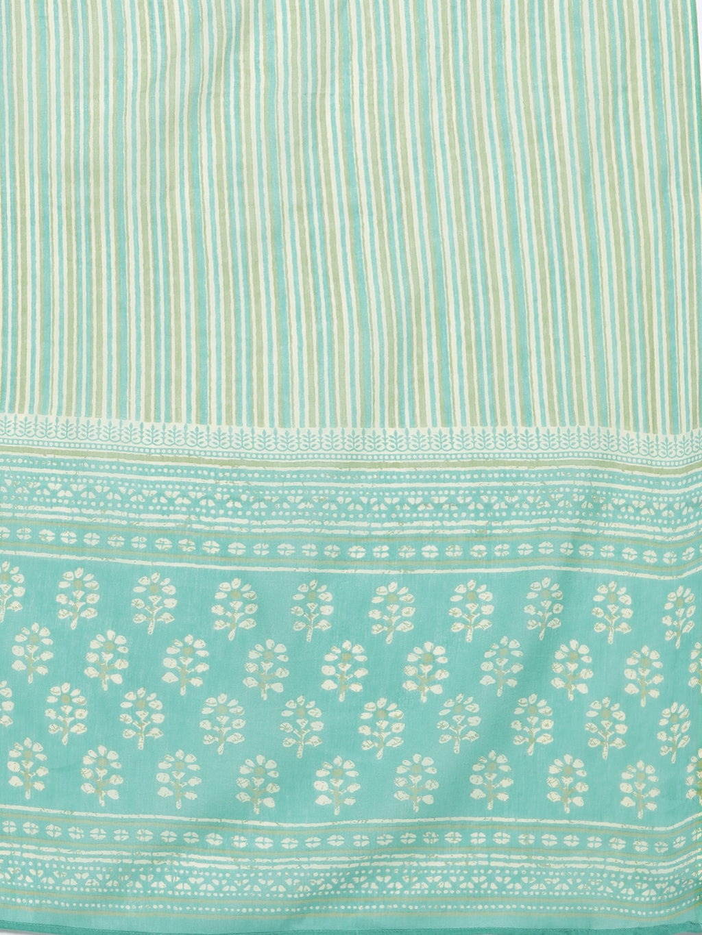 HERE&NOW Women Off White Ethnic Motifs Printed Pure Cotton Kurta with Palazzos & With Dupatta