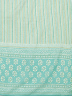 HERE&NOW Women Off White Ethnic Motifs Printed Pure Cotton Kurta with Palazzos & With Dupatta