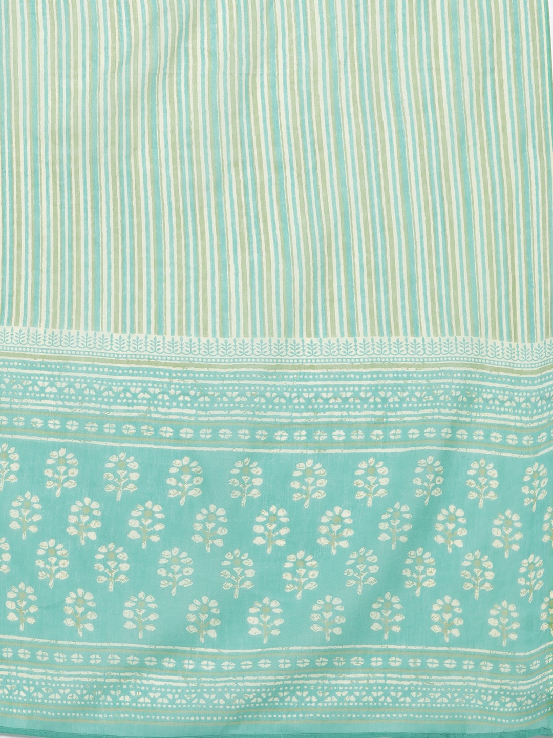 HERE&NOW Women Off White Ethnic Motifs Printed Pure Cotton Kurta with Palazzos & With Dupatta