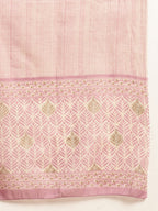 Sangria Mauve Floral Printed Beads and Stones Kurta With Trouser & Dupatta