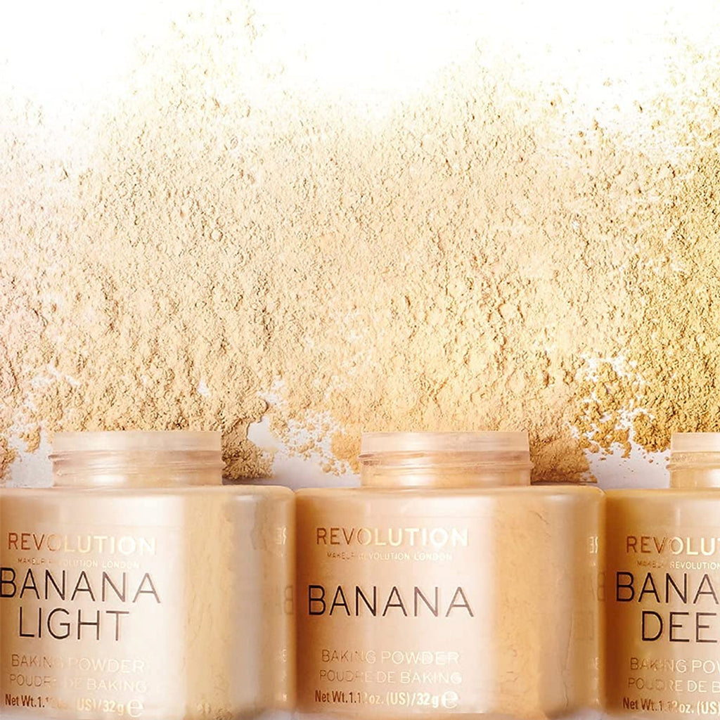 Makeup Revolution Loose Baking Powder - Banana Light - Distacart