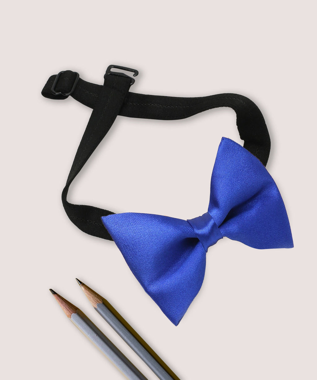 Manet Boys Solid Single Layer Bow - Bright Blue