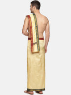 Sethukrishna Men Beige Solid Dhotis - Distacart