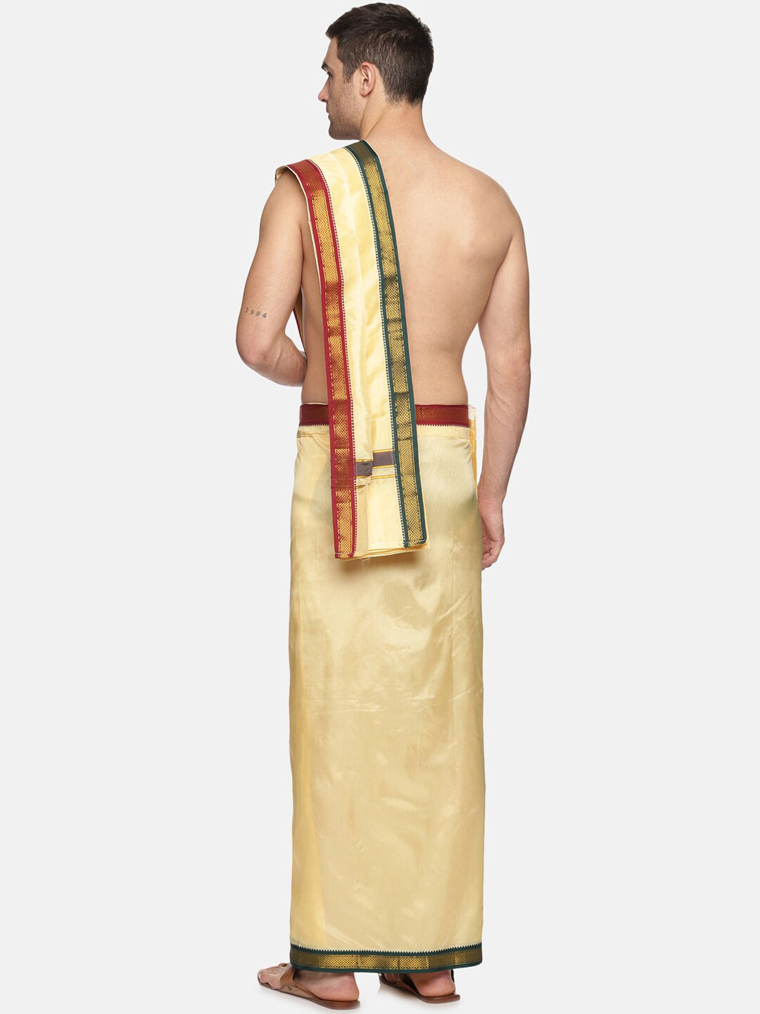 Sethukrishna Men Beige Solid Dhotis - Distacart