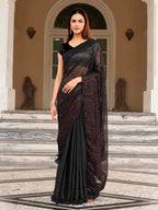 Tikhi Imli Sequinned Satin Heavy Work Saree - Distacart
