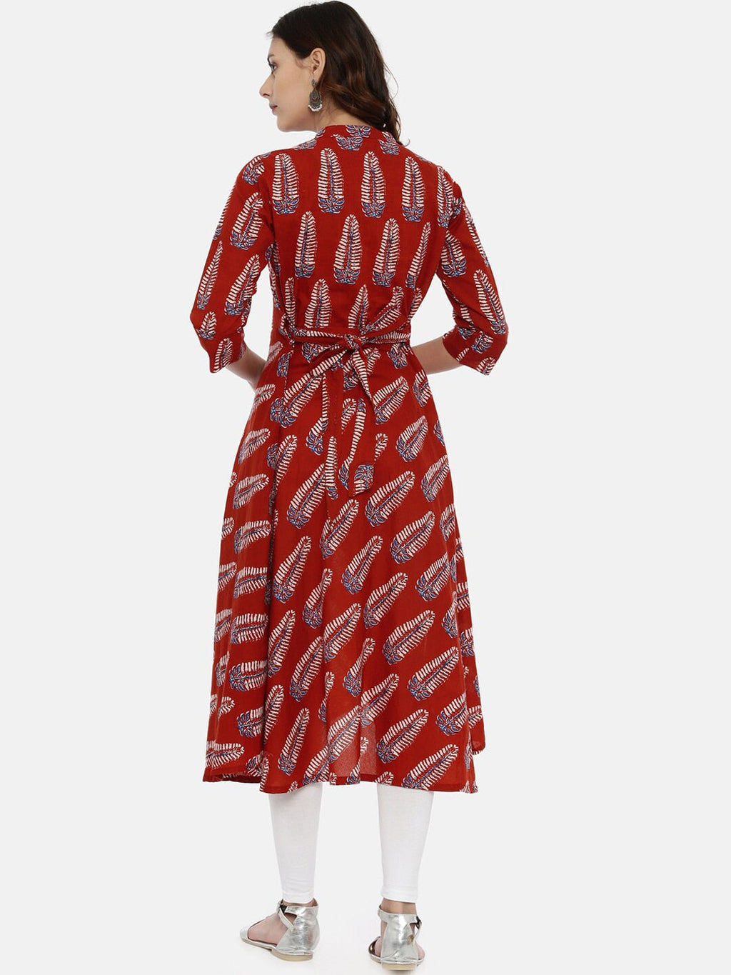 Souchii Maroon Printed A-Line Kurta - Distacart