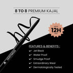 VERYMISS Premium Kajal 8 To 8 - Black