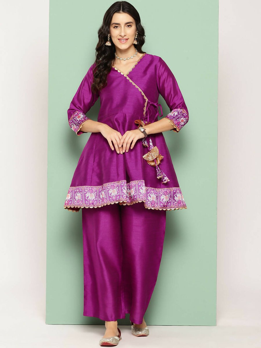 Ahalyaa Women's Traditional Wear Co-ods - Purple - Distacart