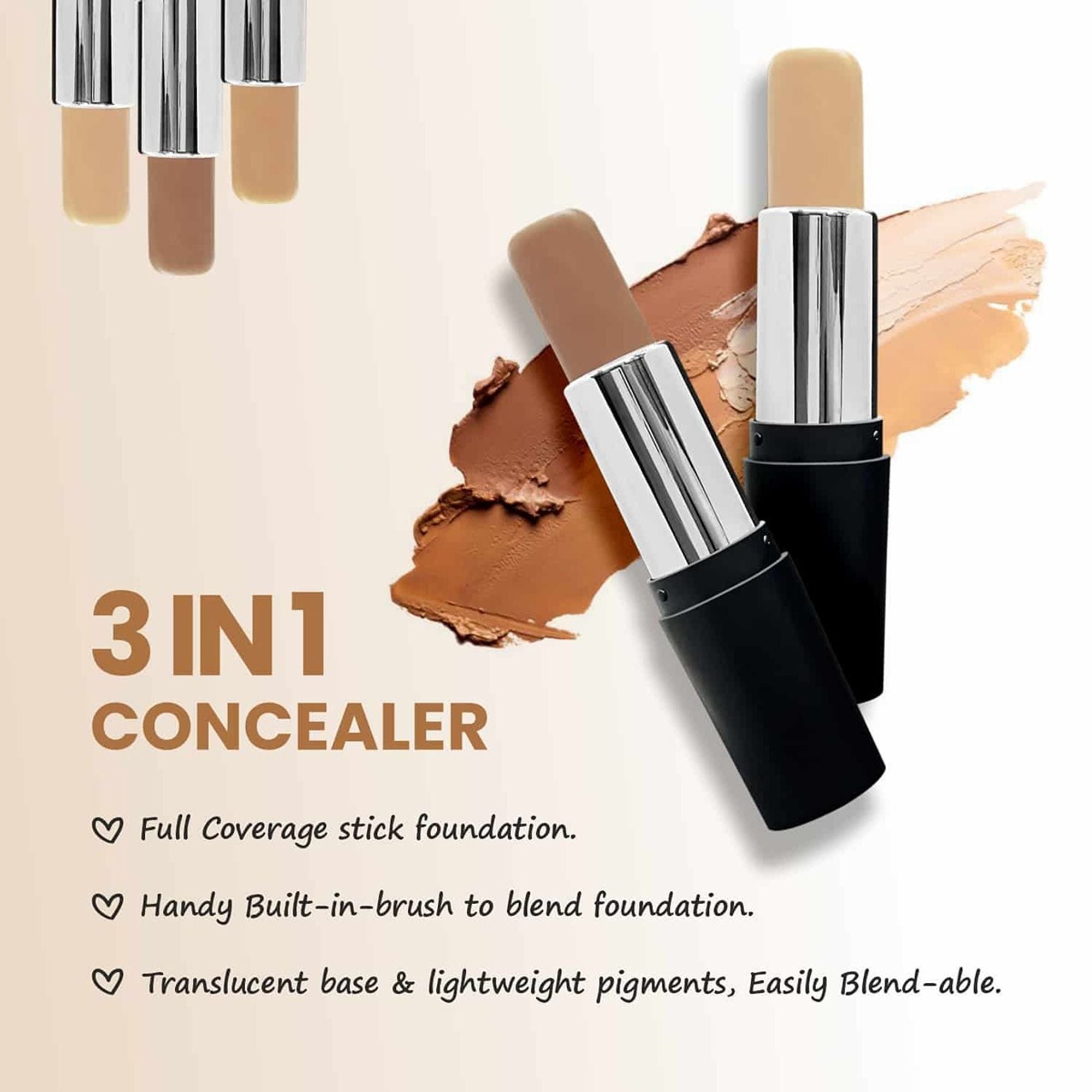VERYMISS 3 In 1 Concealer - 01 Classic Ivory