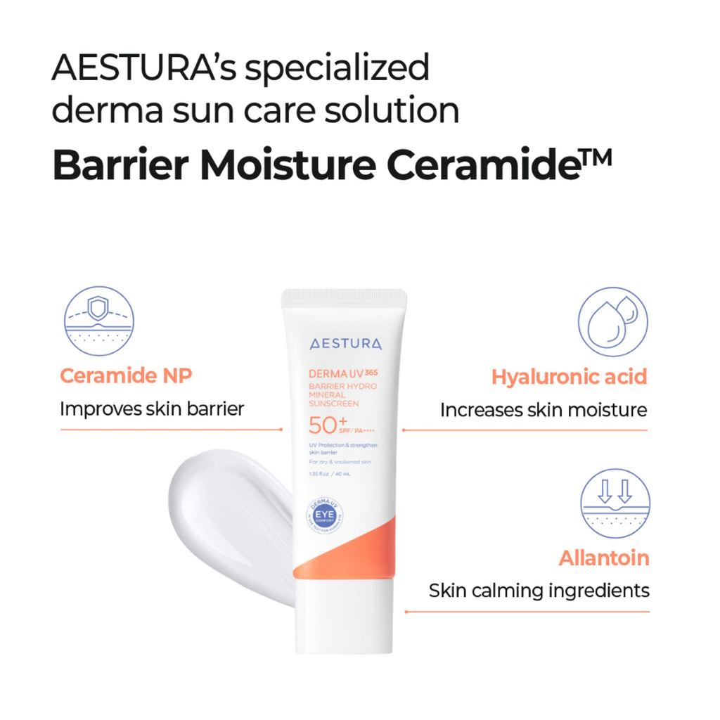 Aestura Derma UV365 Barrier Hydro Mineral Sunscreen 50+ SPF/PA++++