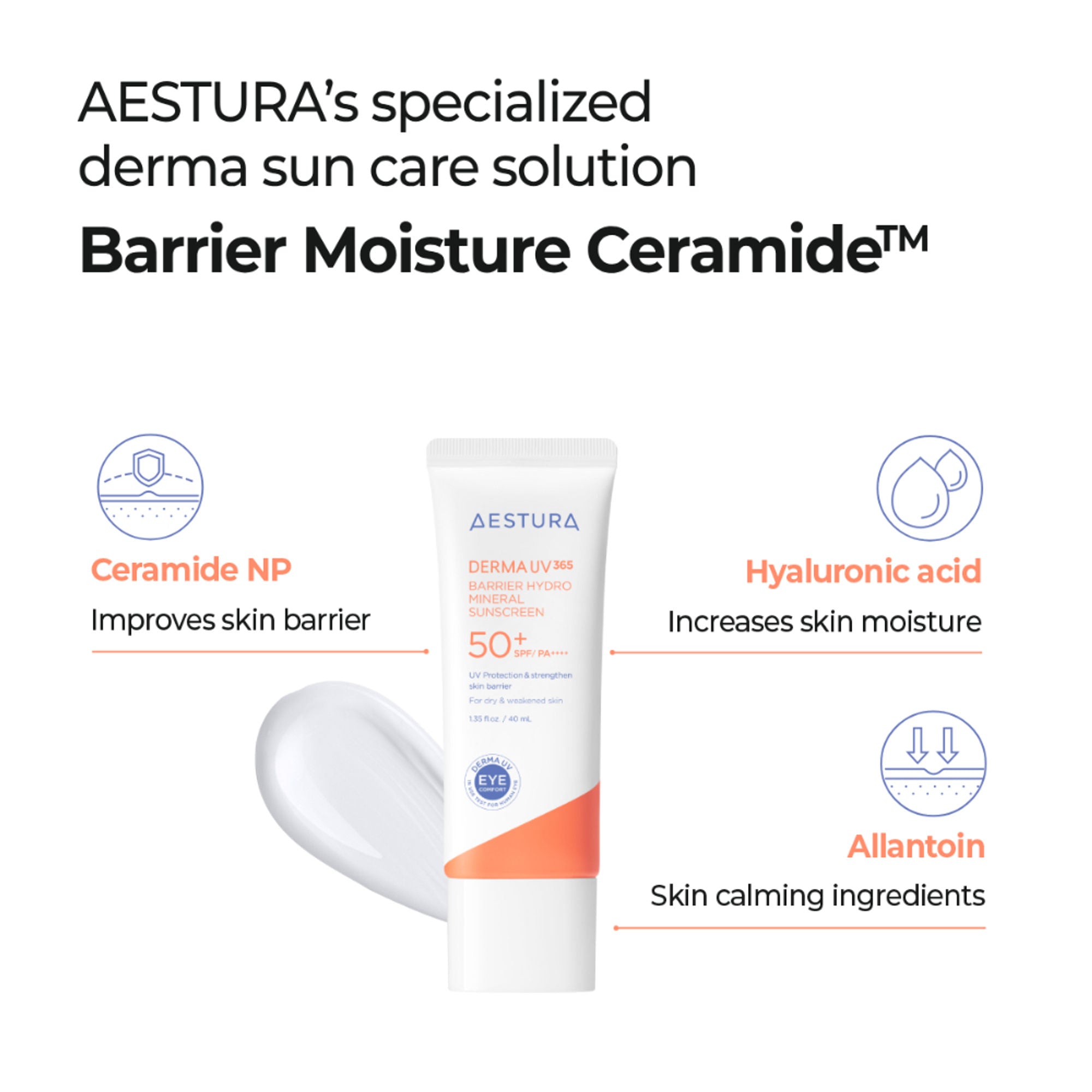 Aestura Derma UV365 Barrier Hydro Mineral Sunscreen 50+ SPF/PA++++