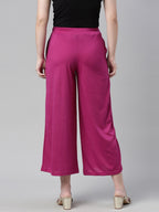 Souchii Purple Knitted Ethnic Palazzos - Distacart