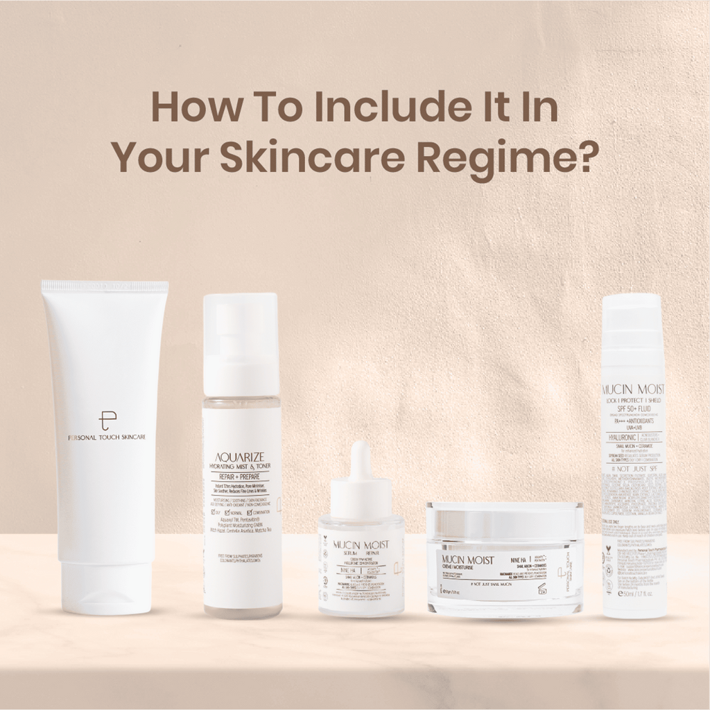 Personal Touch Skincare Mucin Moist Fluid Sunscreen SPF 50+ PA+++ UVA/UVB To Minimizes Pores