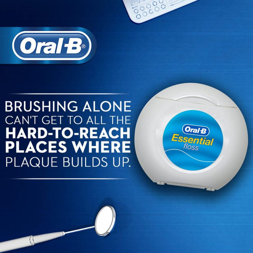 Oral-B Essential Floss Waxed Dental Floss Mint - Distacart