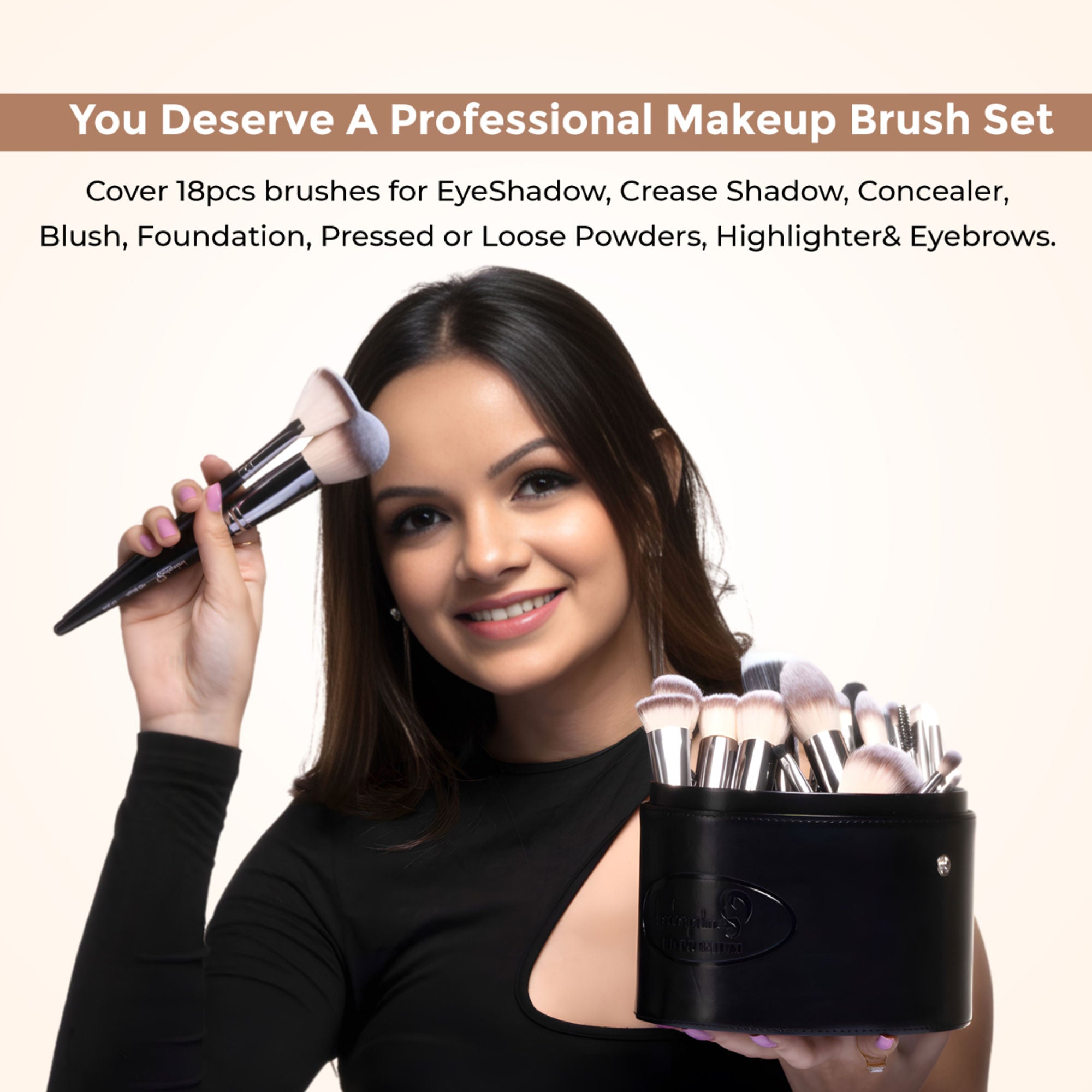 London Prime HD Professional Brush Set - 18 Pcs