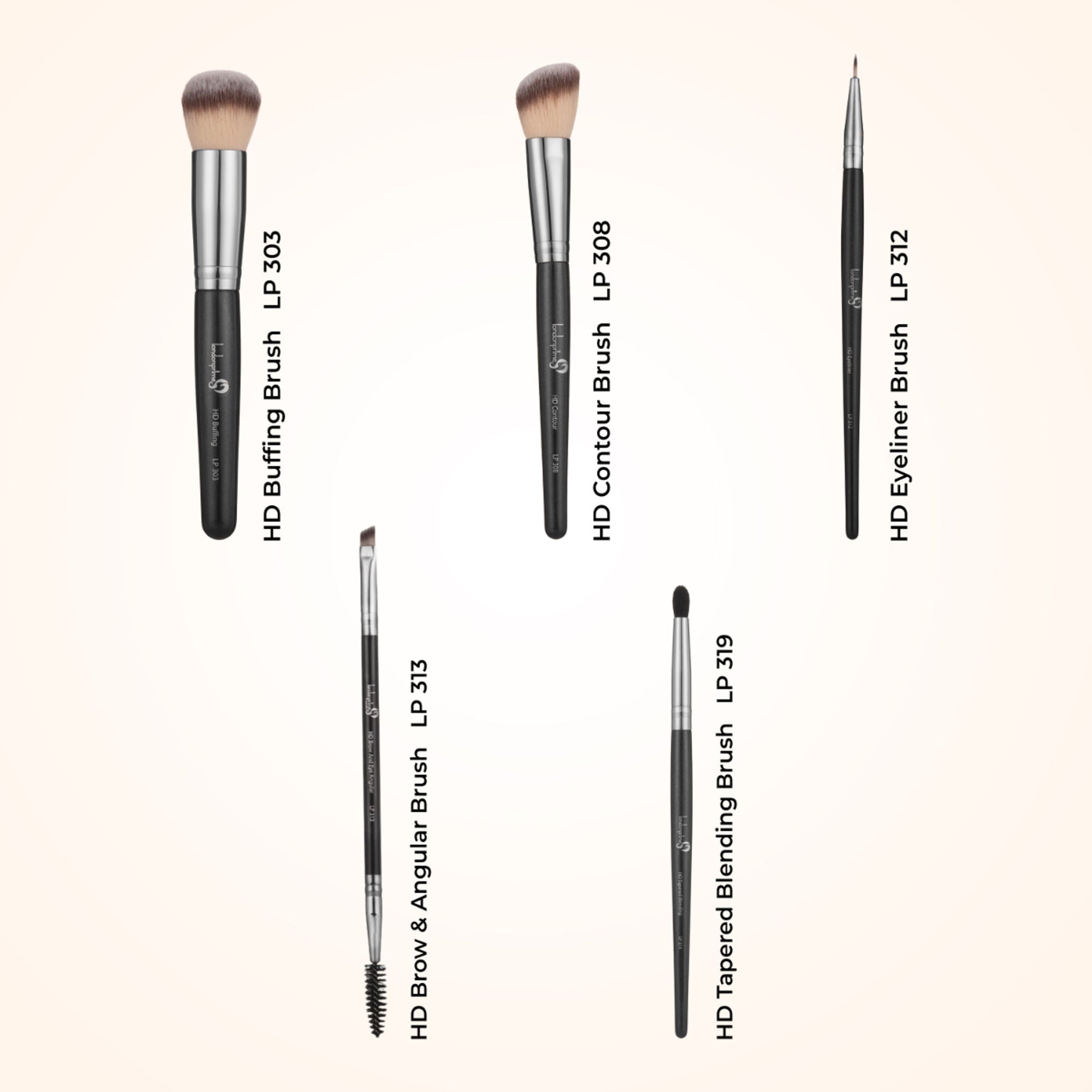 London Prime HD Premium Brush Set - 05 Pcs
