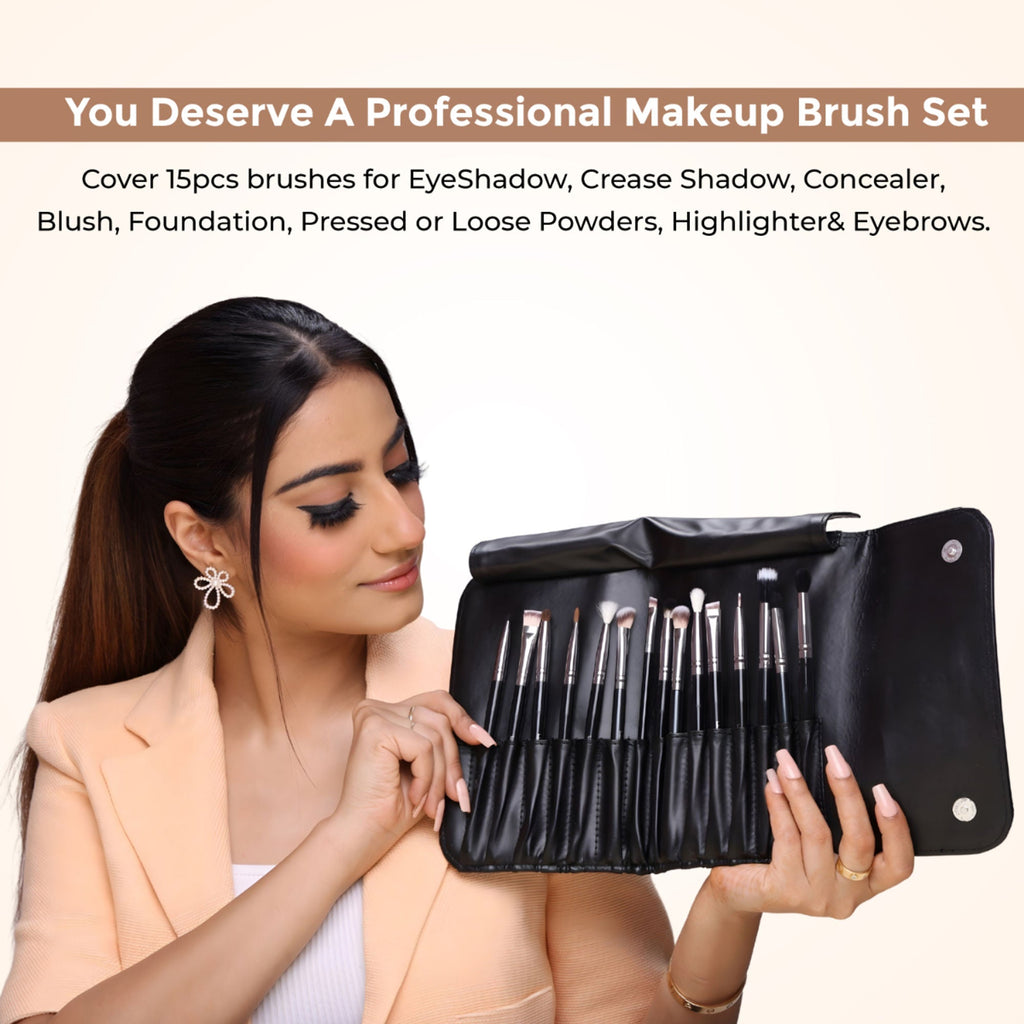 London Prime HD Pro Eye Essential Brush Set - 15 Pcs