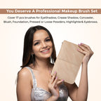 London Prime Glamstrokes Brush Set - 17 Pcs, Rose Gold