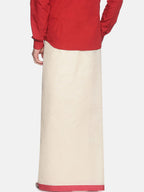 Sethukrishna Off White Traditional Kerala Double Mundu For Men - Distacart